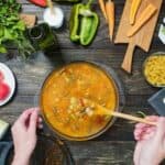 Spicy vegan minestrone soup recipe that is also gluten free.