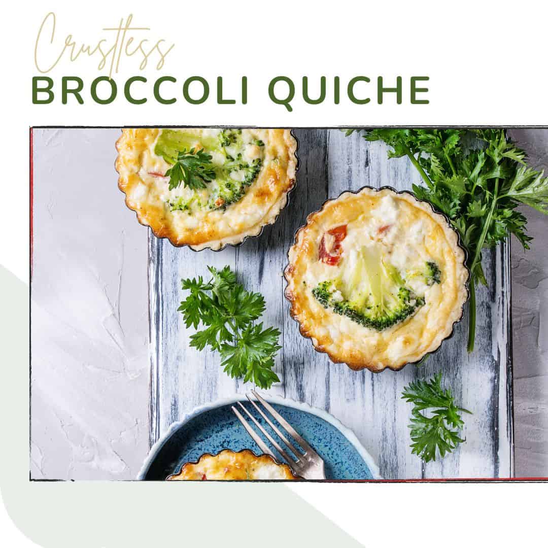 Crustless broccoli quiche recipe