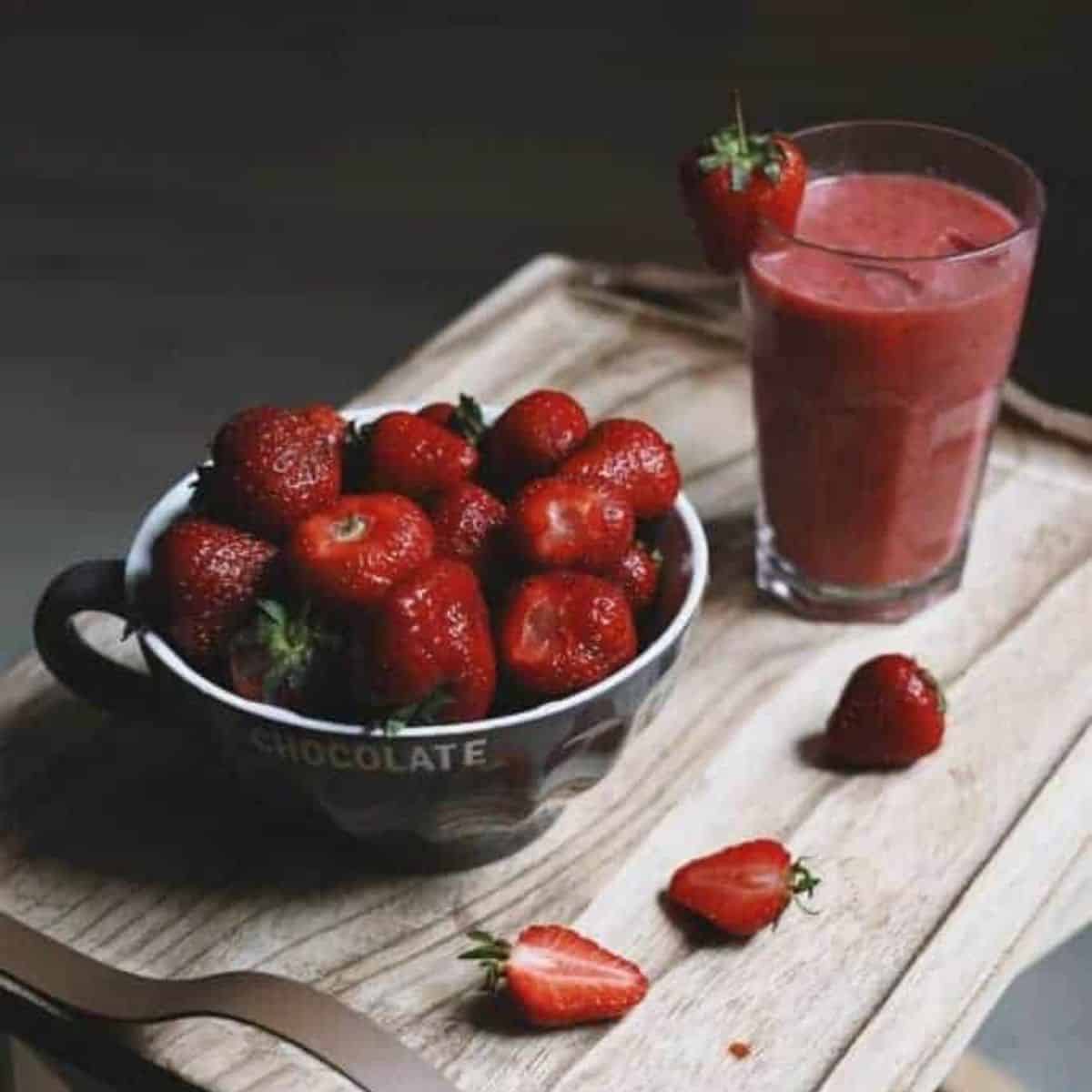Strawberry smoothie recipe.
