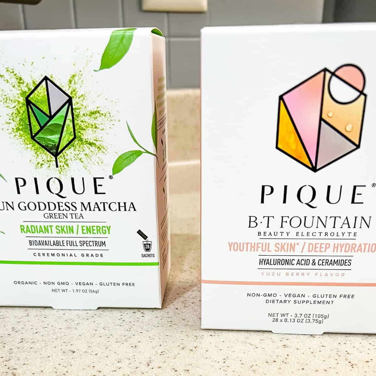 Radiant skin duo from pique life tea, clear skin solution for acne prone skin.