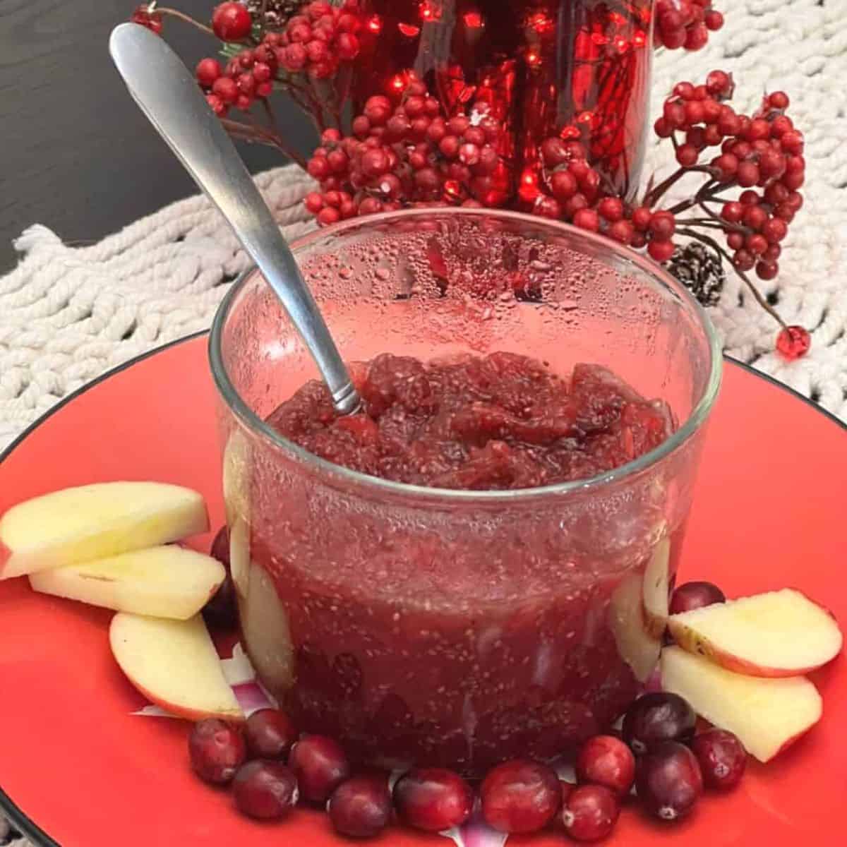 Cranberry Apple Chia Seed Jam
