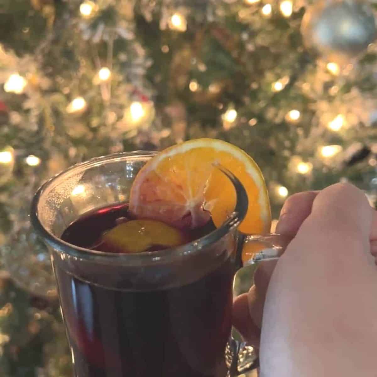 no alcohol Christmas holiday drink recipe mulled wine