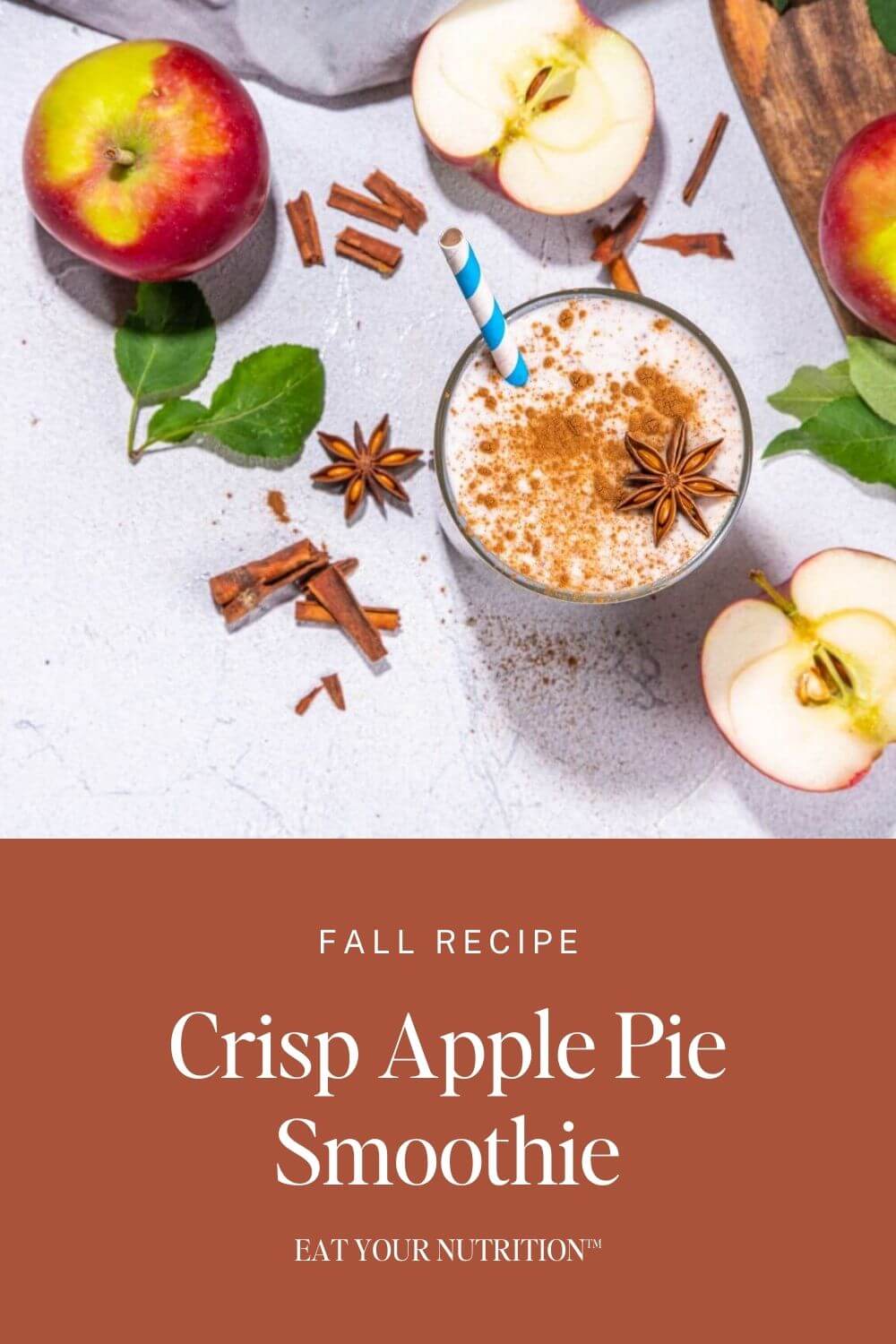 Simple Crisp Apple Pie Smoothie in a bowl